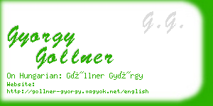 gyorgy gollner business card